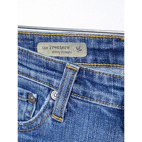 Adriano Goldschmied Jeans The Premiere Skinny Straight Raw Hem Stretch Women 26R - Picture 3 of 9